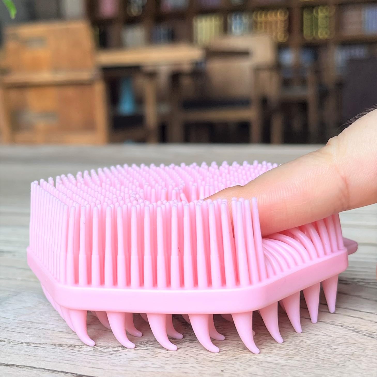 Premium Sensory Brush for Kids or Autism,Soft Silicone Body Scrubber,2 in 1 Sensory Room Occupational Therapy Brushes,Silicone Loofah,Pet Shower Brush Bath Brush Shampoo Brush - Image 4