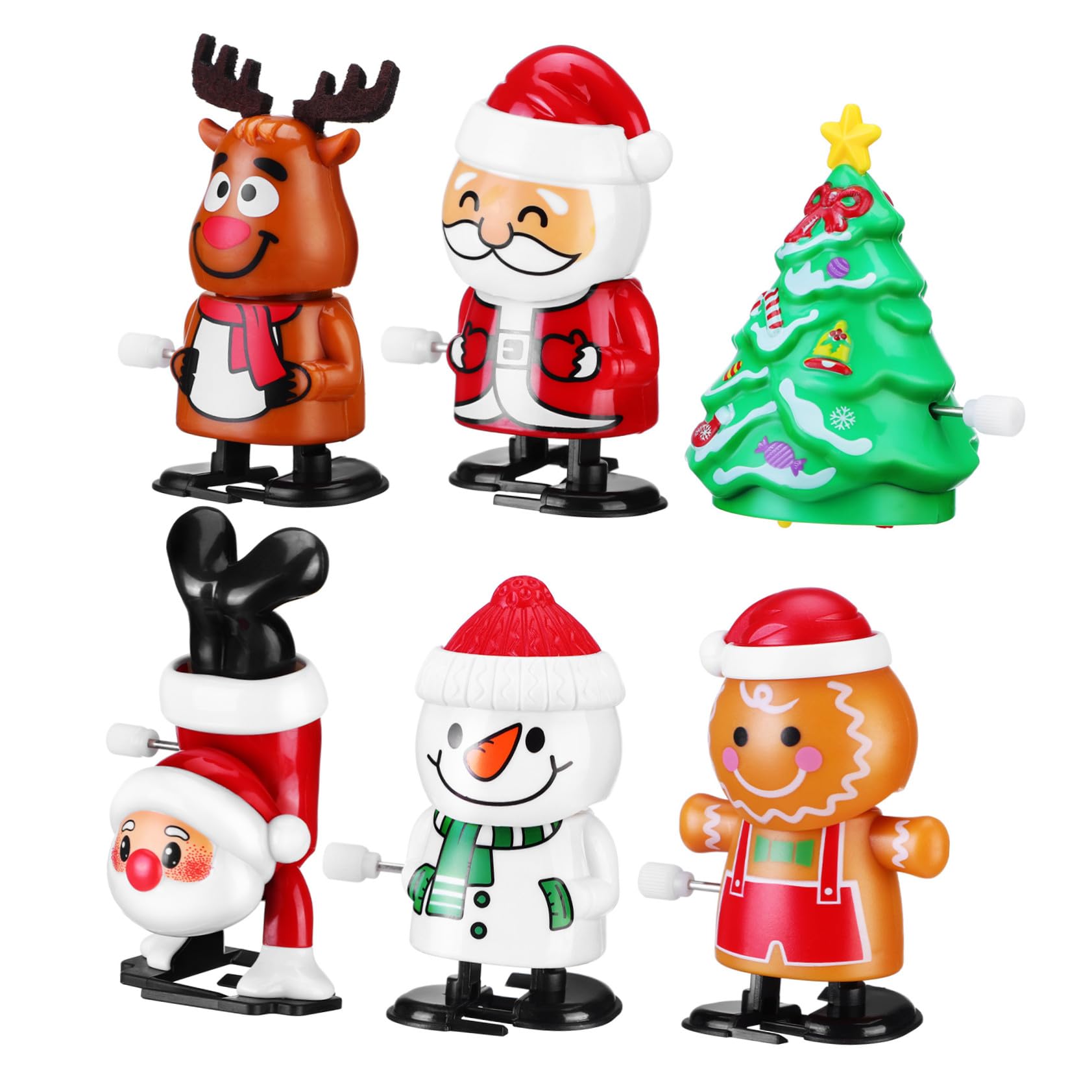 Gatuida 6 Pezzi Giocattoli Carica Halloween in ABS Divertente per Feste Regalo per Include Albero di Natale Babbo Natale e Altri Personaggi