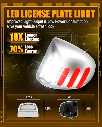 Miniatura 33 de LESAUCE Repuesto de lámpara de matrícula LED completa para Chevy Silverado 1500 2500 3500 Suburban Tahoe GMC Sierra Yukon XL para Escalade, 6000 K