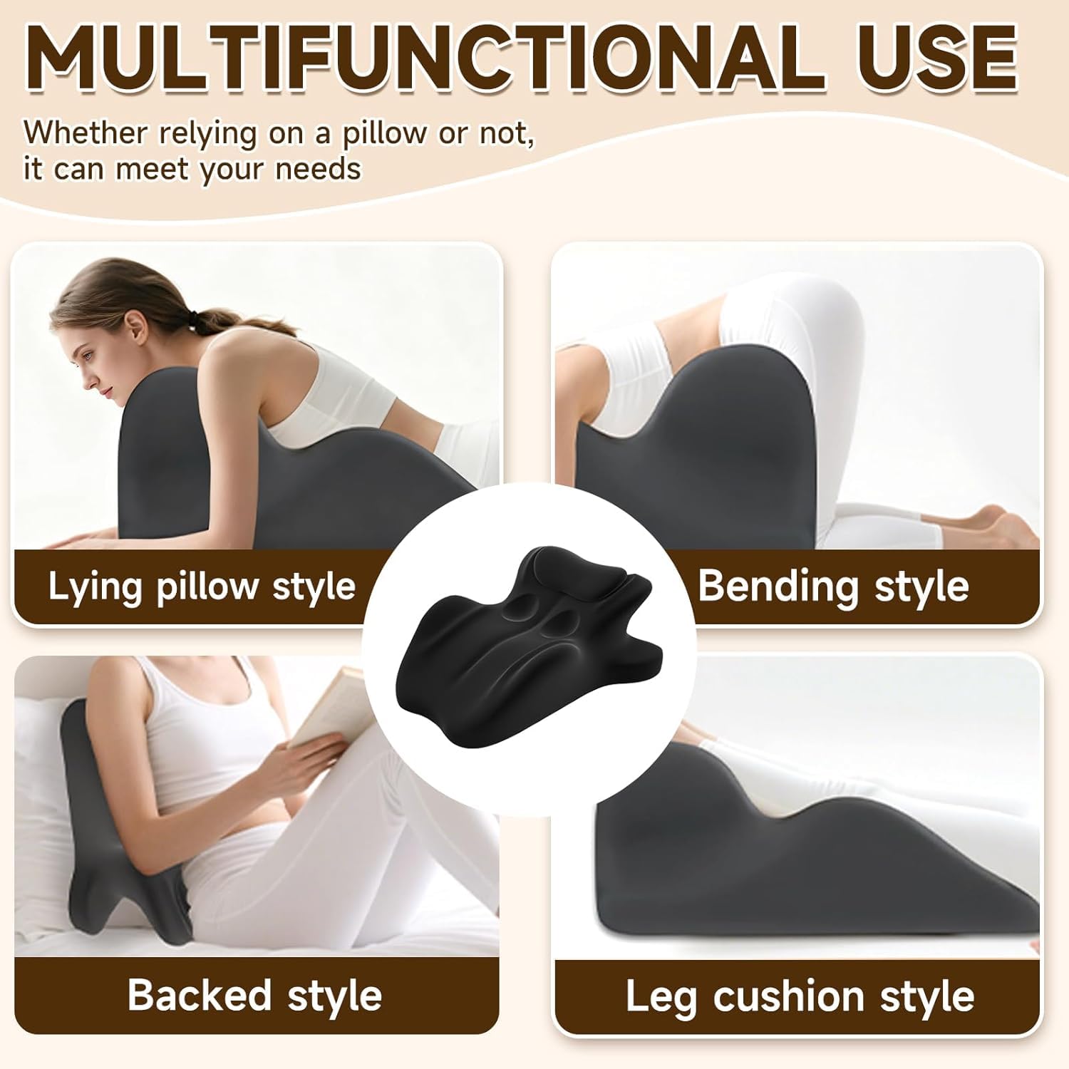 Oreiller en coin à 27 degrés pour couples, coussin de soutien ergonomique en mousse à mémoire de forme pour moments intimes, coussin multifonction pour yoga, lecture et repos avec housse amovible et