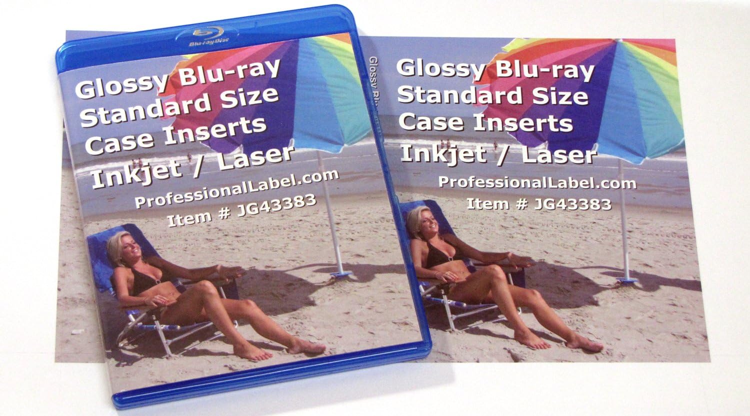 Blu-ray Standard Size Case Glossy Inserts Photo Quality 100 Sheets JG43383