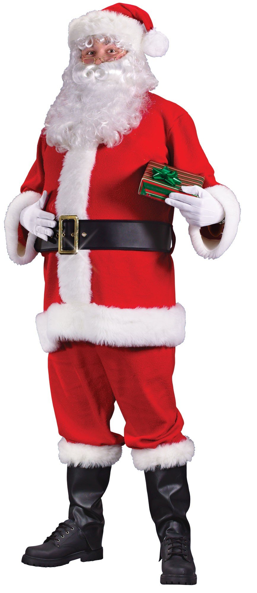 Fun World Costumes Men's Plus Sized Flannel Santa Suit