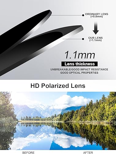 Vista 5 de Wzerry Gafas de sol polarizadas para mujer, estilo vintage, redondas, con protección UV400