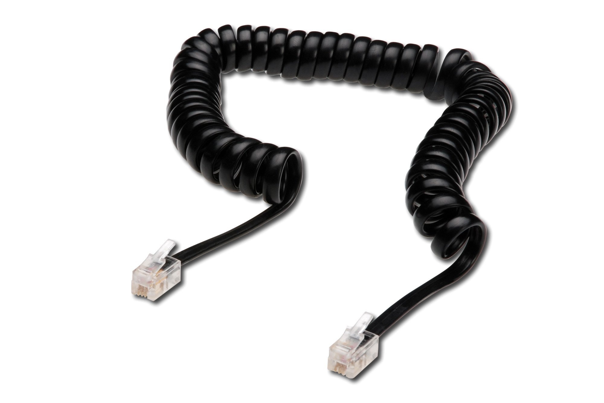 DIGITUS UAE connection cable, RJ10 M/M, 4.0m, CU, 4x7x0,12mm, flat, helic, bl