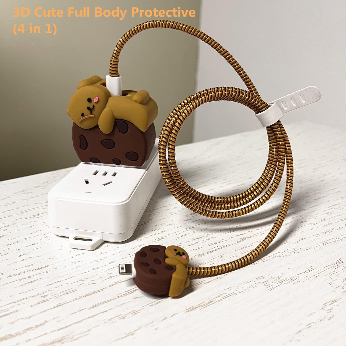 Protective Charger Case for iPhone 18W 20W iPhone 16 15 14 13 12 11 Pro Max Charging Cable Charger Protective Cover Data Cable Protective Sleeve-BISCUT Bear — Amazon image 2