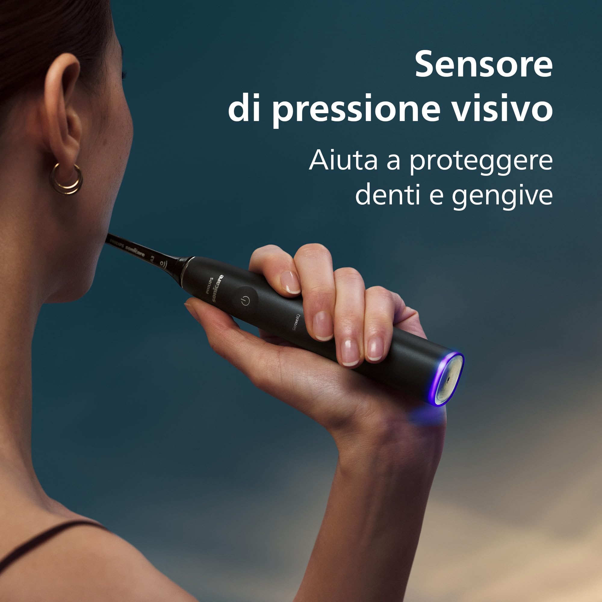 Philips Sonicare DiamondClean Prestige 9900 - Spazzolino elettrico sonico con 1 testina Premium All-in-One A3 e custodia di ricarica blu notte modello HX9992/12
