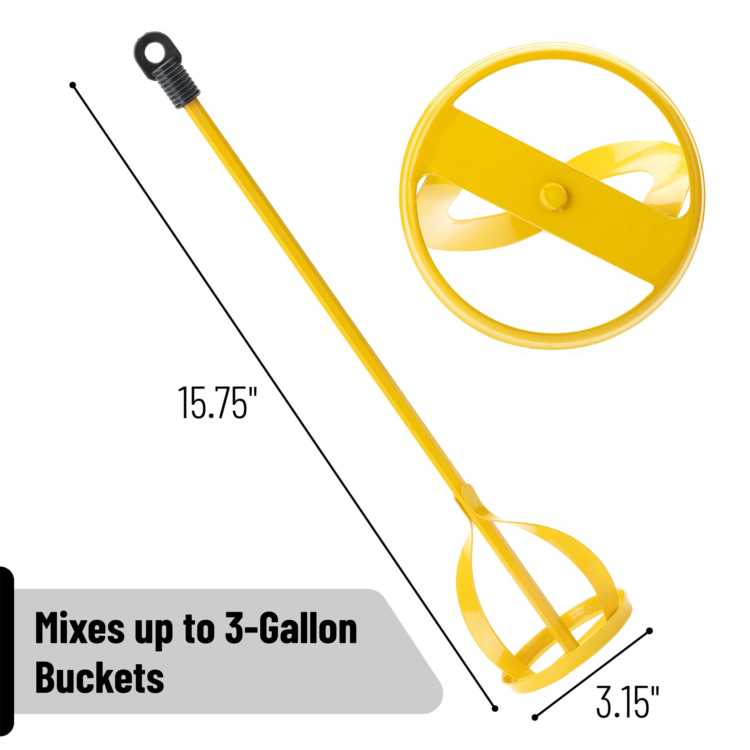 Snapklik.com : Bates- Paint Mixer, 1 To 3 Gallon Buckets, Yellow Mud ...