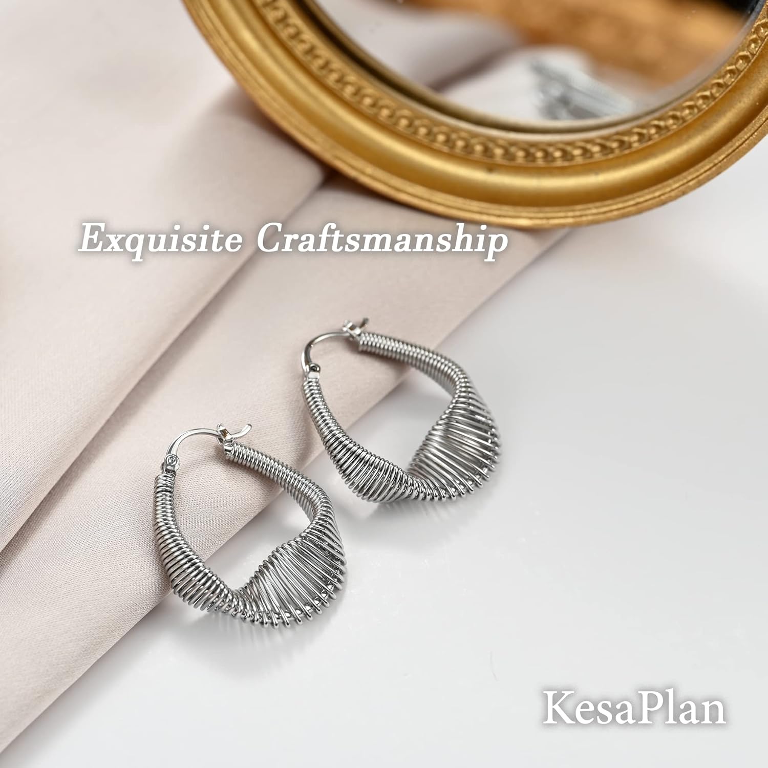 925 Sterling Silver Earrings Silver Hoop Earrings for Women Small Huggie Hoops, Lightweight Chunky Hoops, Hypoallergenic Nickel-Free Elegant Everyday Jewelry, Dainty Silver Earrings for Gifts - Image 5