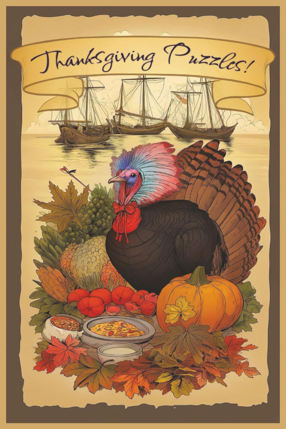 Thanksgiving Mixed Puzzle Book: A Simple Word Search, Crossword, and Sudoku Puzzle Book