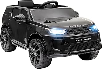 AIYAPLAY Land Rover Discovery Sport Licensed Kids Electric Car, 12V Ride on Car with Remote Control, LED Lights, Music, Horn, for Ages 3-6 Years, Black