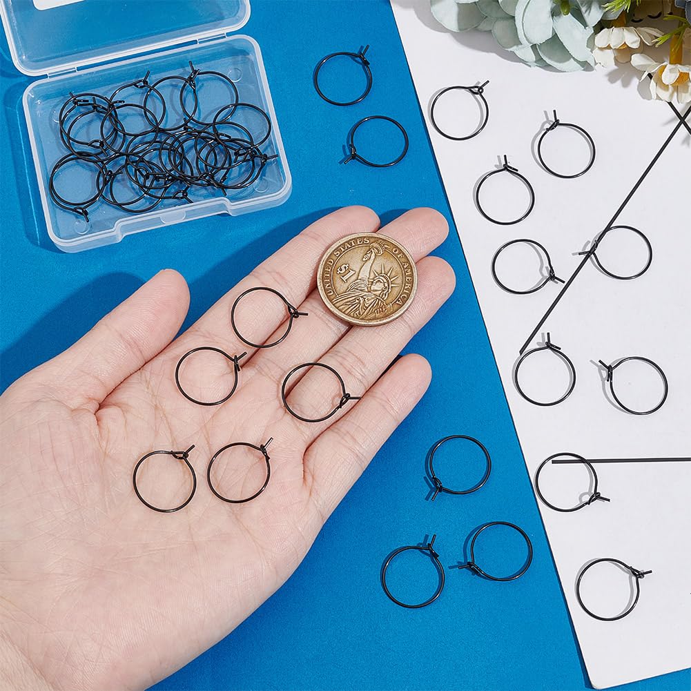 100 Anelli Per Orecchini In Acciaio Inox | 20mm Dorati | Per Fai Da Te Gioielli - Foto 7