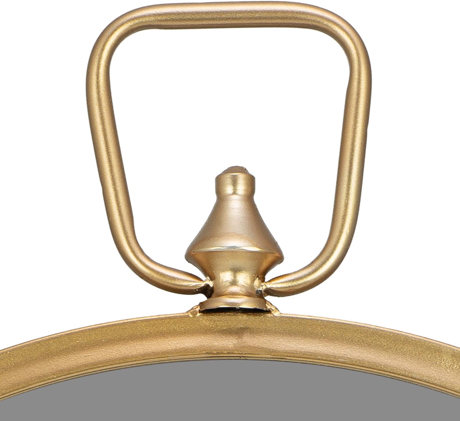 Patton Wall Decor Gold Round Wall Mirror with Decorative Handle, 22" x 26"