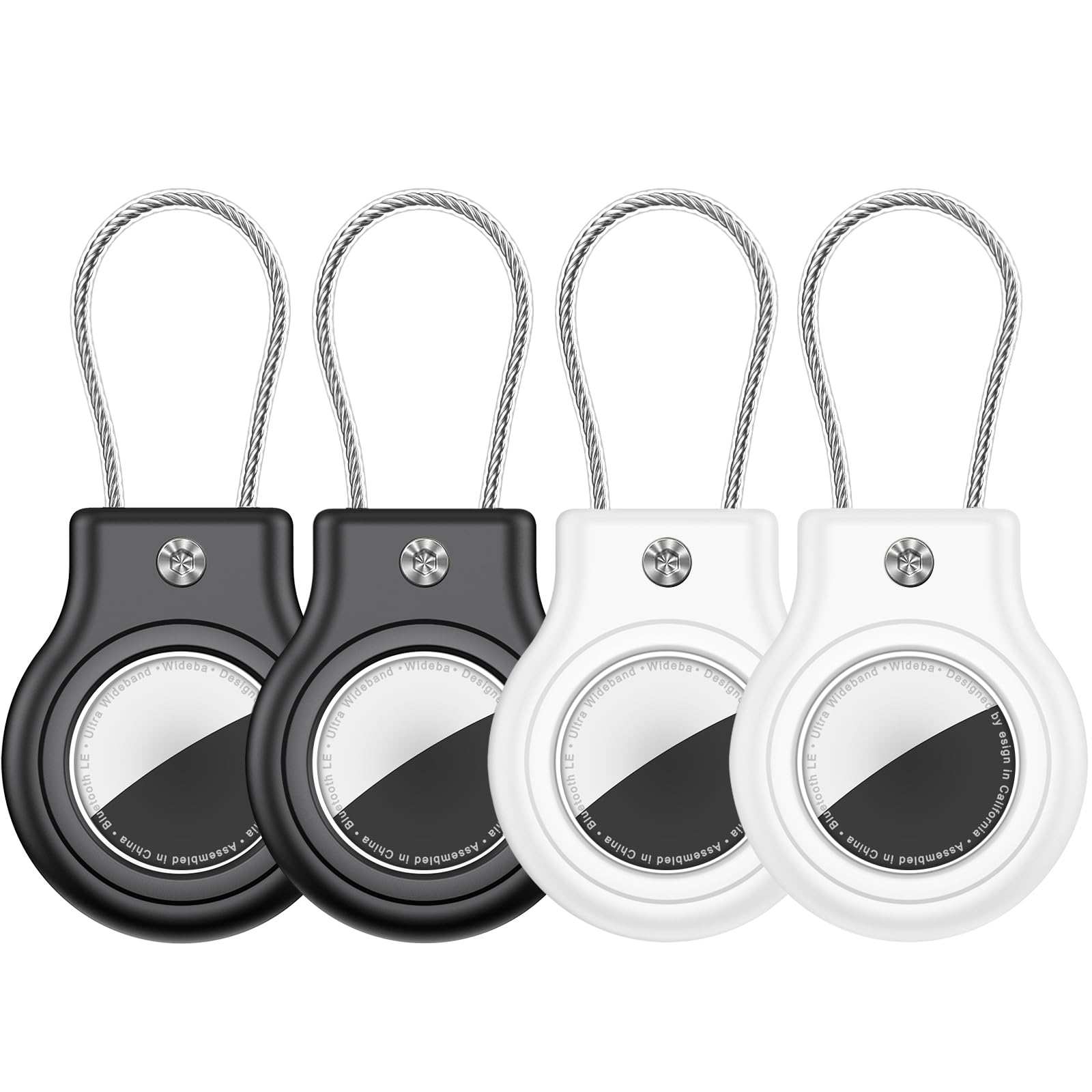 Waterproof Airtag Holder,4 Pack Airtag Case with Secure Lock,Airtags Keychain for Air tag,Anti-Lost Protective Case Air tags Accessories for GPS