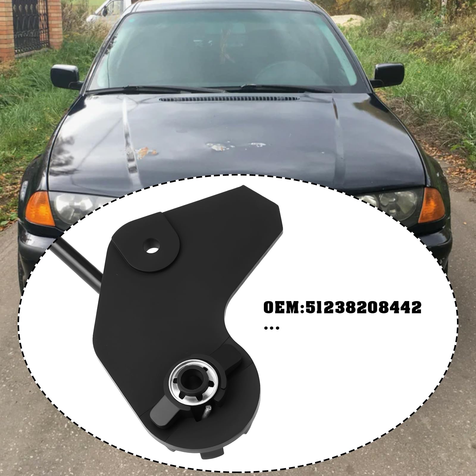 Cable de liberación del capó del motor 51238208442 compatible con BMW Serie 3 E46 1998-2005
