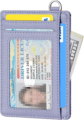 Miniatura 2 de FurArt - Cartera minimalista delgada con bolsillo frontal, bloqueo de identificación de radiofrecuencia (RFID), tarjetero, para hombres y mujeres