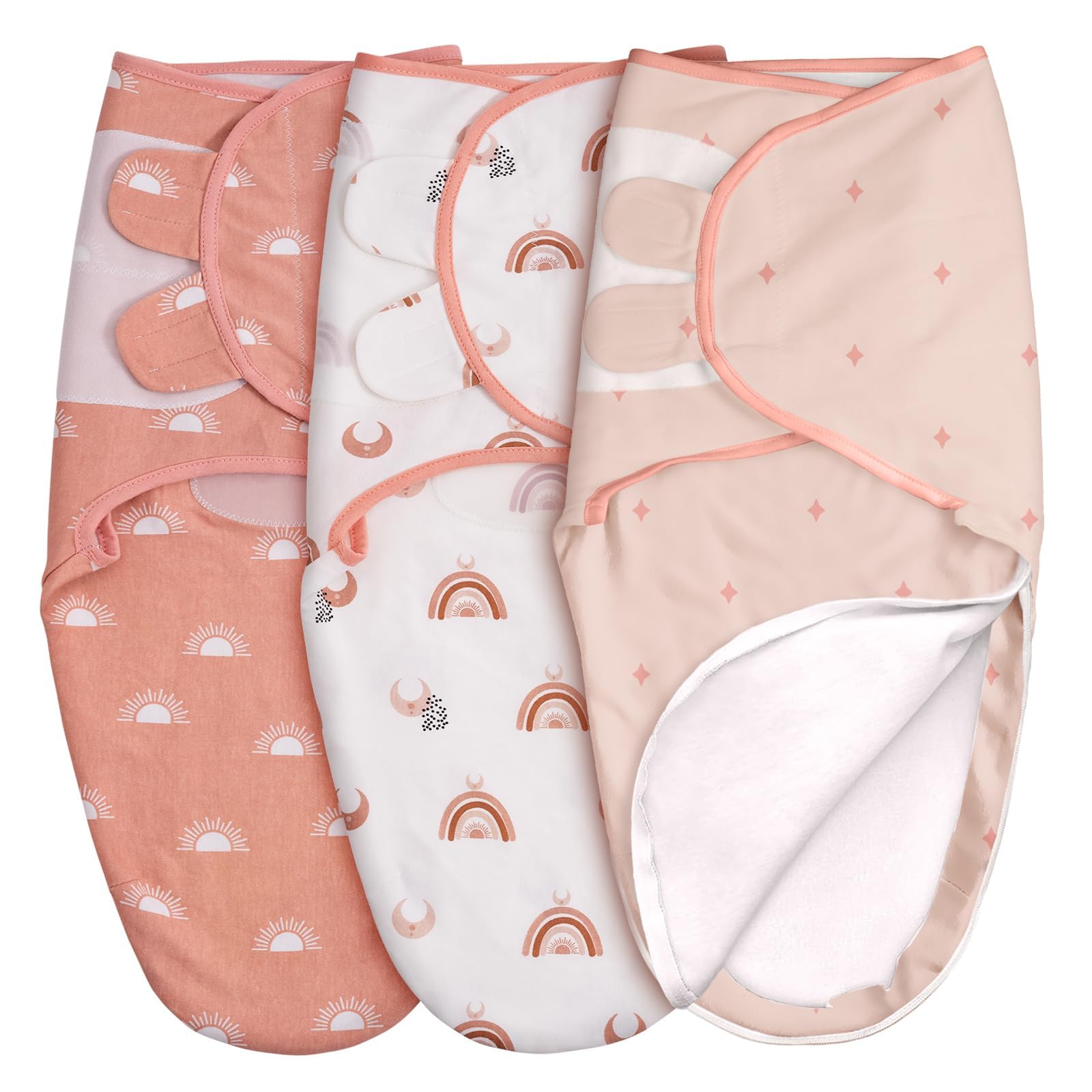 GLLQUEN BABY Cotton Baby Swaddles 3-Pack