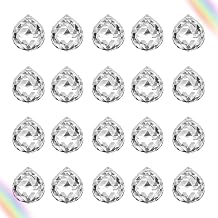 Crystal Dream Catcher, 20 Pcs Clear Crystal Balls for Chaining Rainbow Crystals Window Hanging Gifts for Women Girls 20mm
