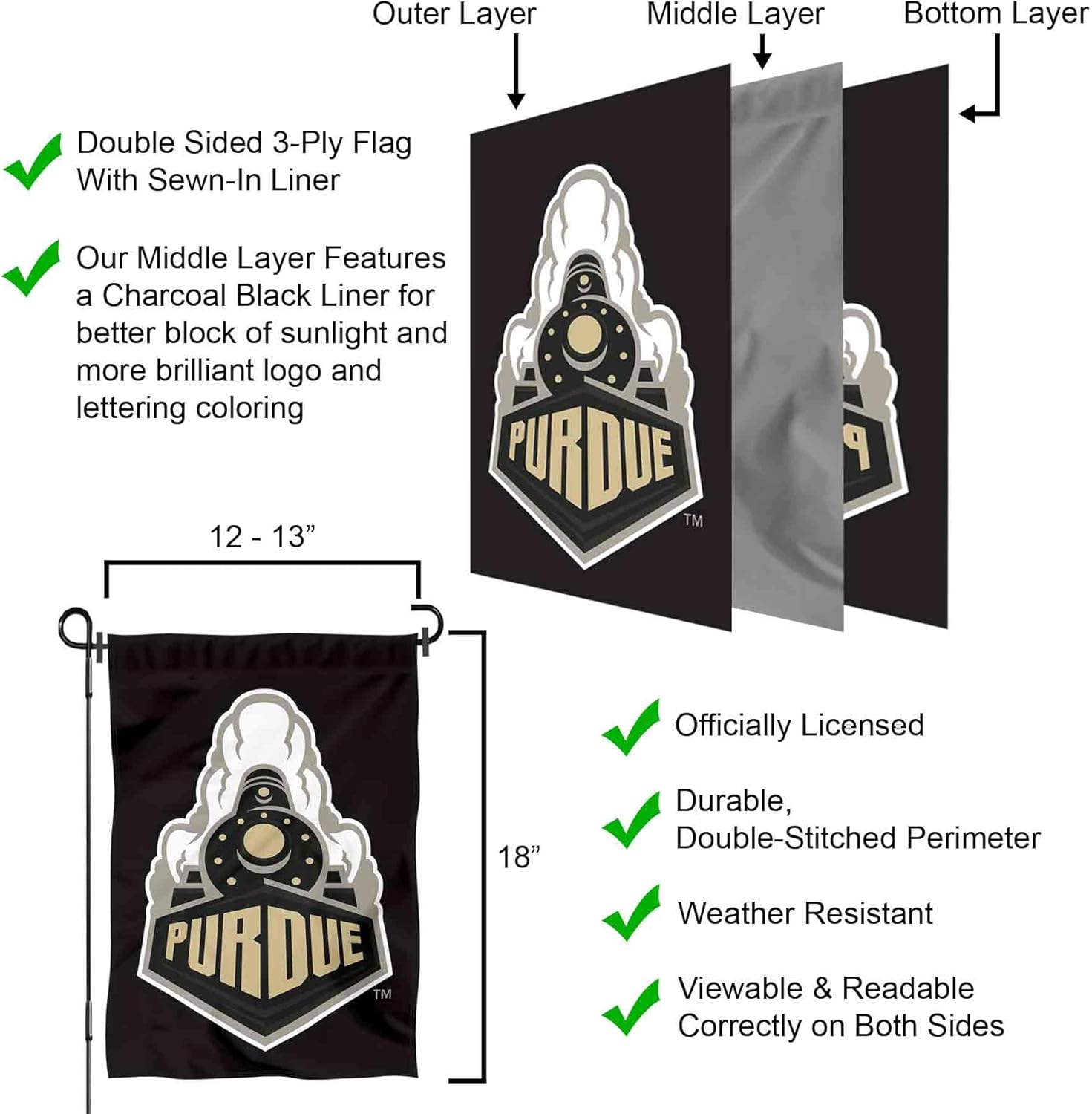 Purdue Boilermakers Garden Flag - Image 6