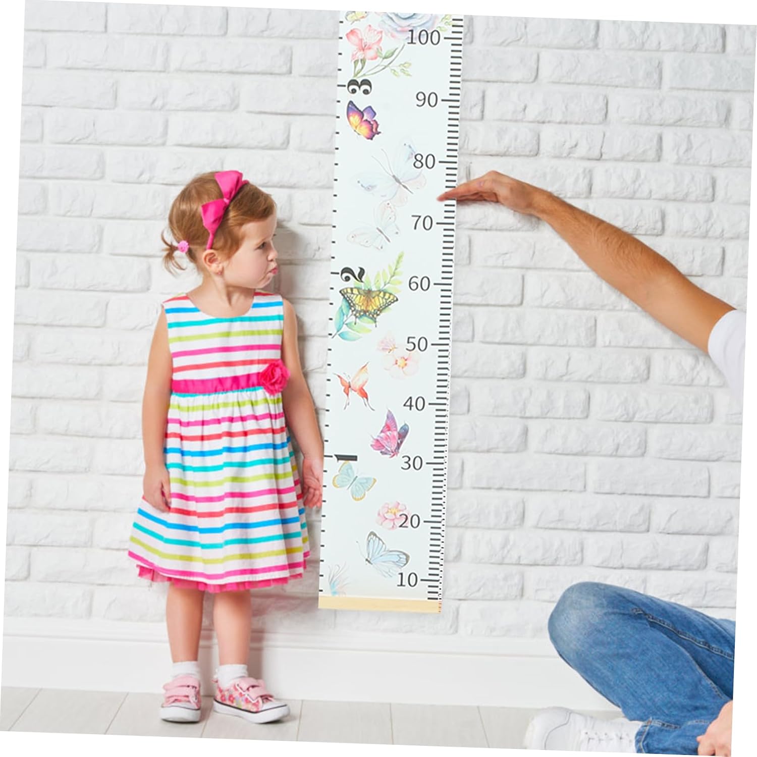 1pc Chart Boys and Girls Wall Art Height Measurement Decor for Nursery