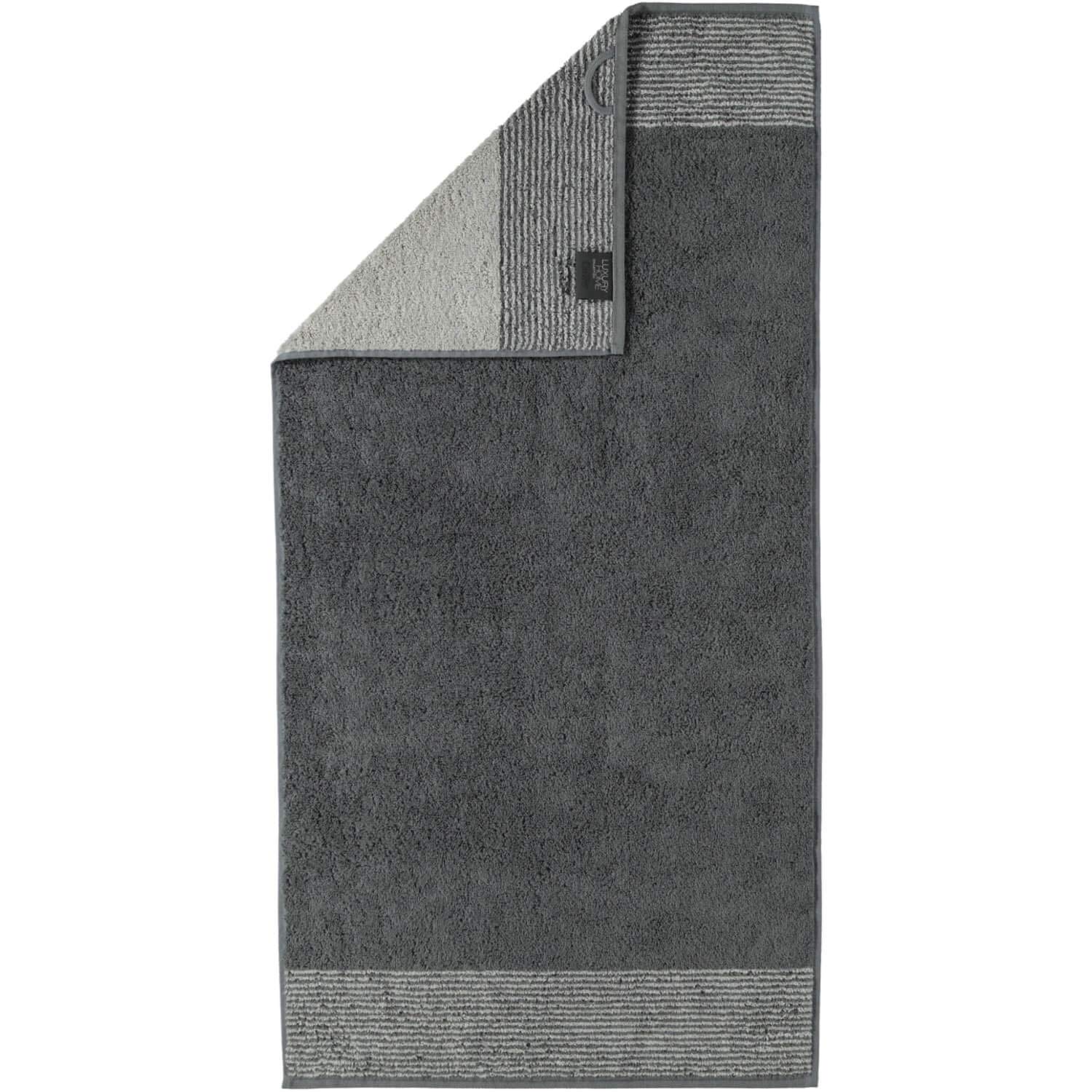Cawö Home Luxury Home Two-Tone 590 Serviette de bain Ardoise 77 80 x 150 cm