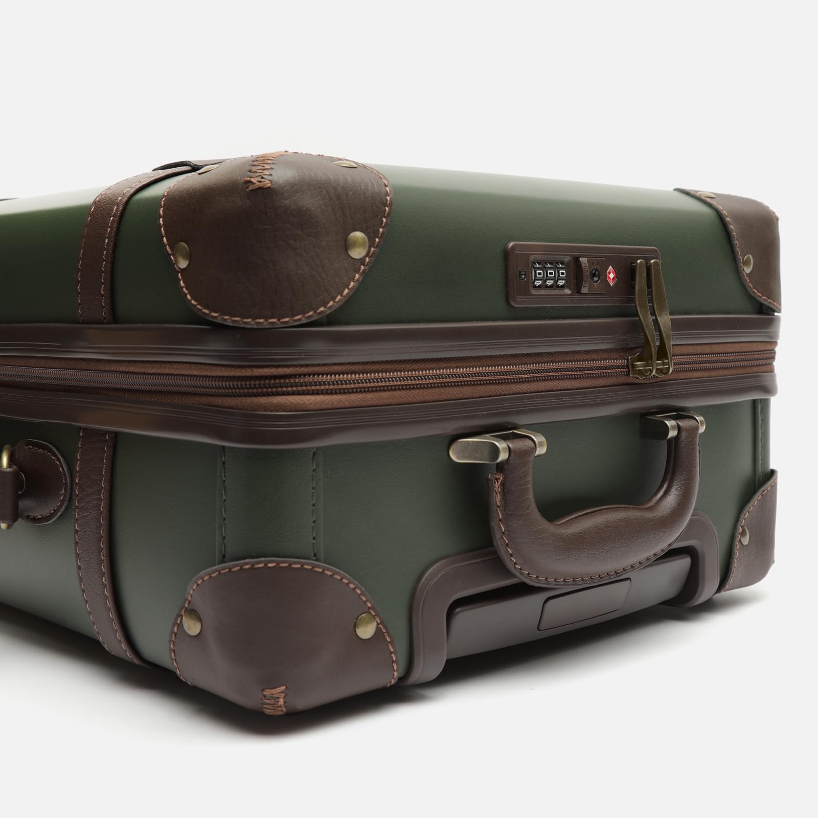 MISAKO Valigia in tessuto da Viaggio Vintage Verde Unisex – Bagaglio elegante morbido semirigido di 55 X 35 X 21 cm di 4 ruote