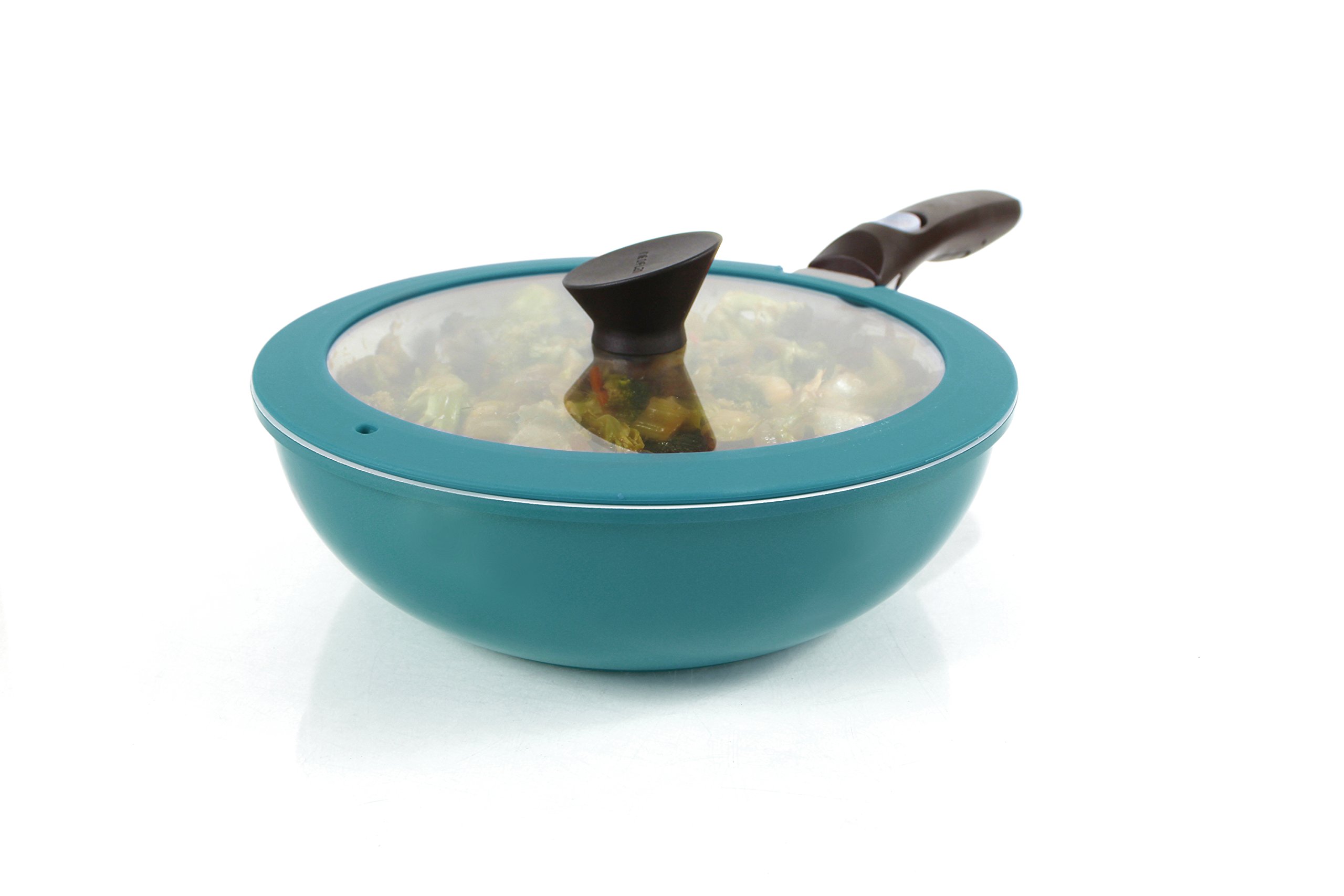 Neoflam Midas Ceramic Nonstick Cookware Set with Detachable Handle