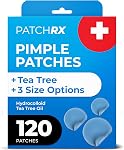 PatchRx Patches Anti-Acné pour le Visage (120 Patches), Patches Hydrocolloïdes Anti-Acné - Patch Anti-Acné et Autocollants Anti-Acné - Points Hydrocolloïdes pour Acné - Patches Anti-Acné