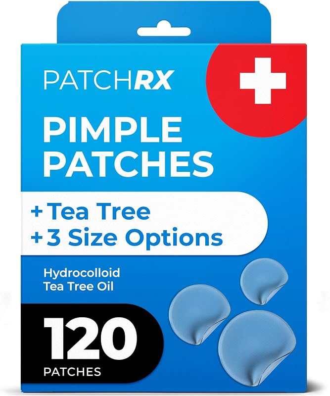 PatchRx Adesivos Hidrocoloides para o Rosto com Óleo de Melaleuca, 120 Unidades