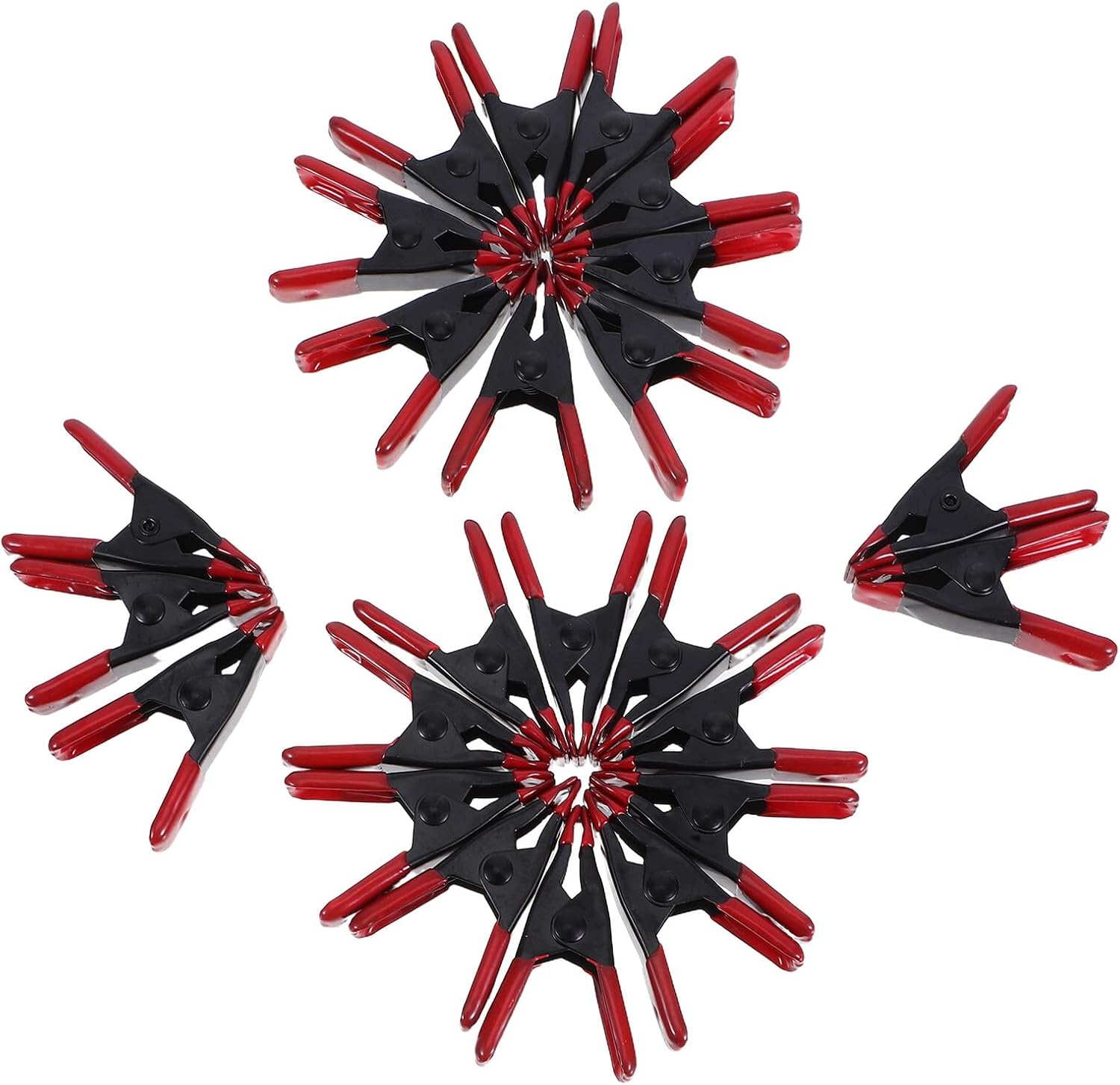 jojofuny 24pcs Metal Spring Clamps with Pvc Tips, 5cm Non-slip Jaw Opening Clips for Woodworking, Photography, and Craft Holding