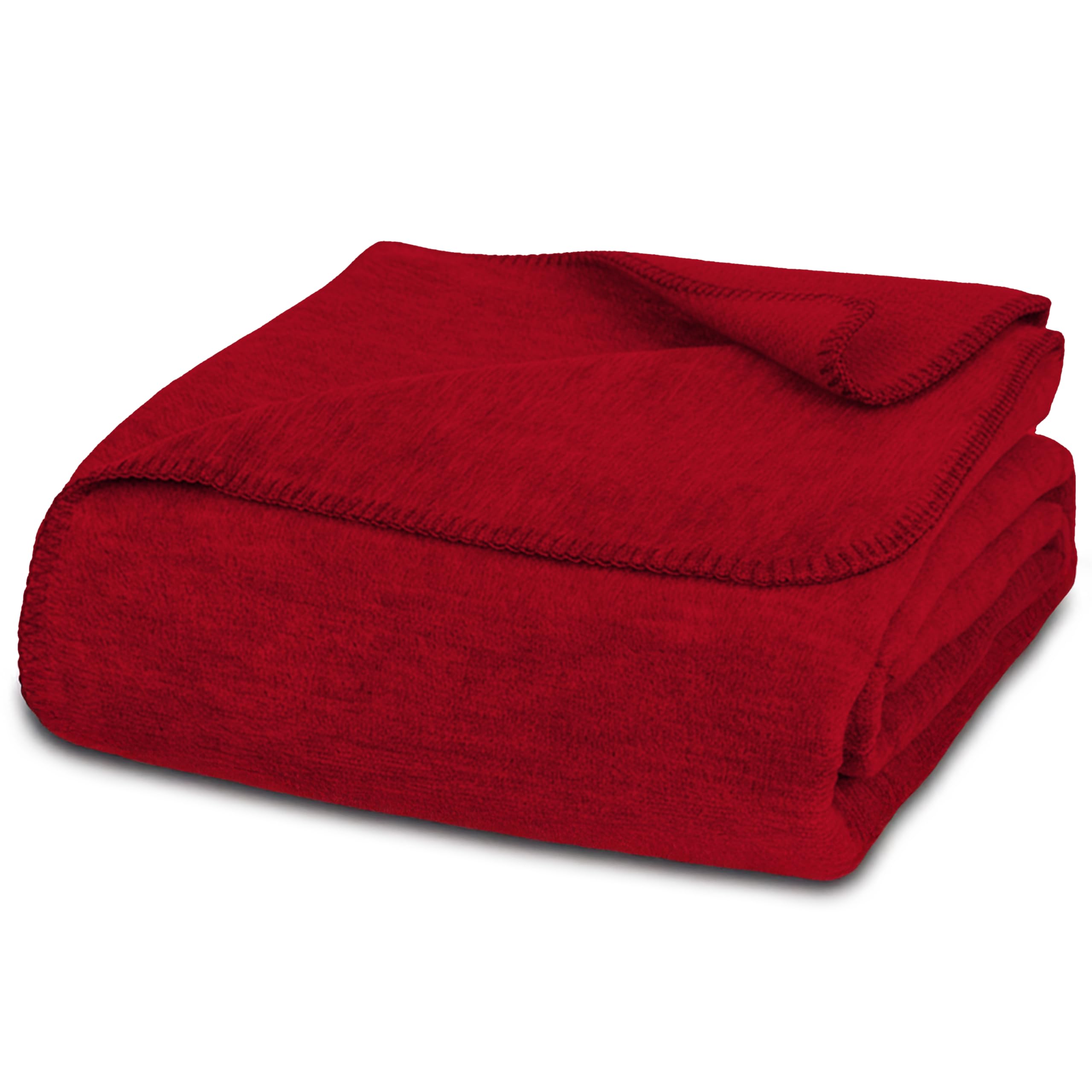 Glart cuddly blanket burgundy red 130x170 cm. Soft, warm & extra fluffy wool blanket as a sofa blanket, couch blanket, bedspread, plush throw. For children & living rooms. Dark red