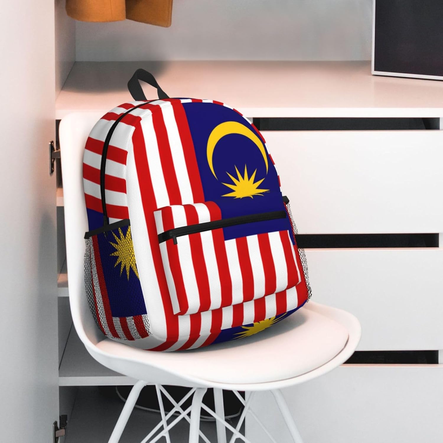 Malaysia Flag Backpack Large Sports Bag, Best for Basketball, Soccer, Volleyball, Swim, Gym, Travel