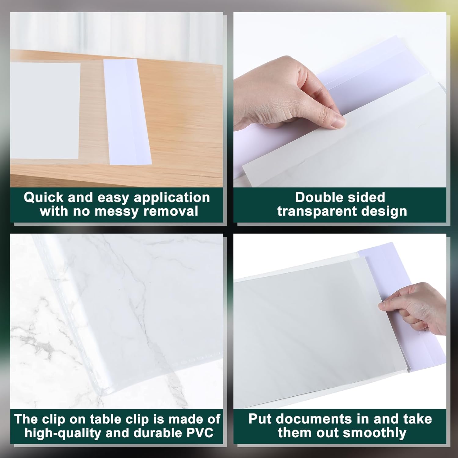 50 Pack Clip on Window Form Holder Buyers Guide Window Hangers Buyers Guide Holder Sleeves 9 x 13 Clear Plastic Pouch Form Hangers for Car Dealership Supplies