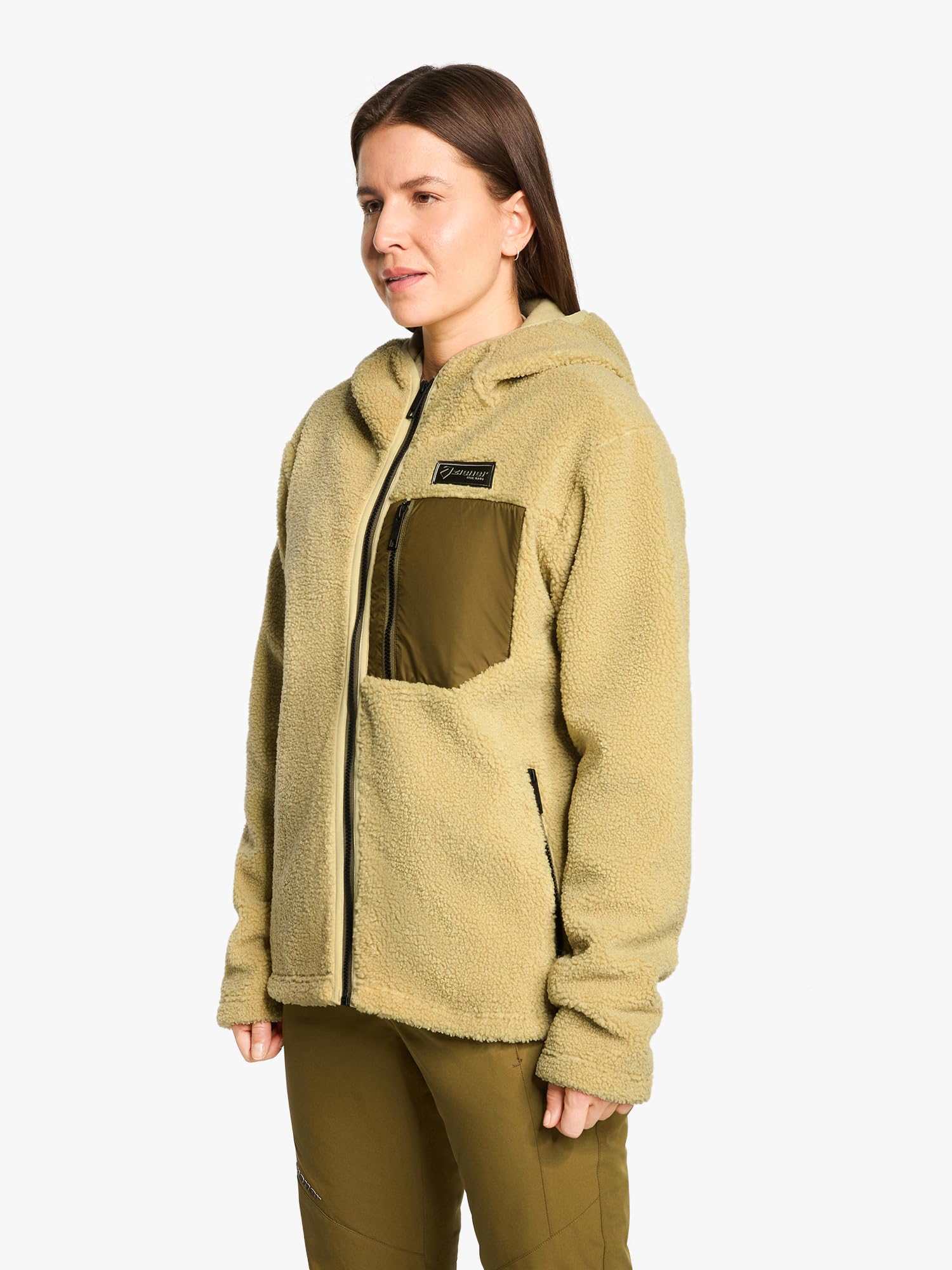 Ziener Damen Juha-z High-Loft Fleece Jacke, Midlayer | Kapuze (1er Pack)