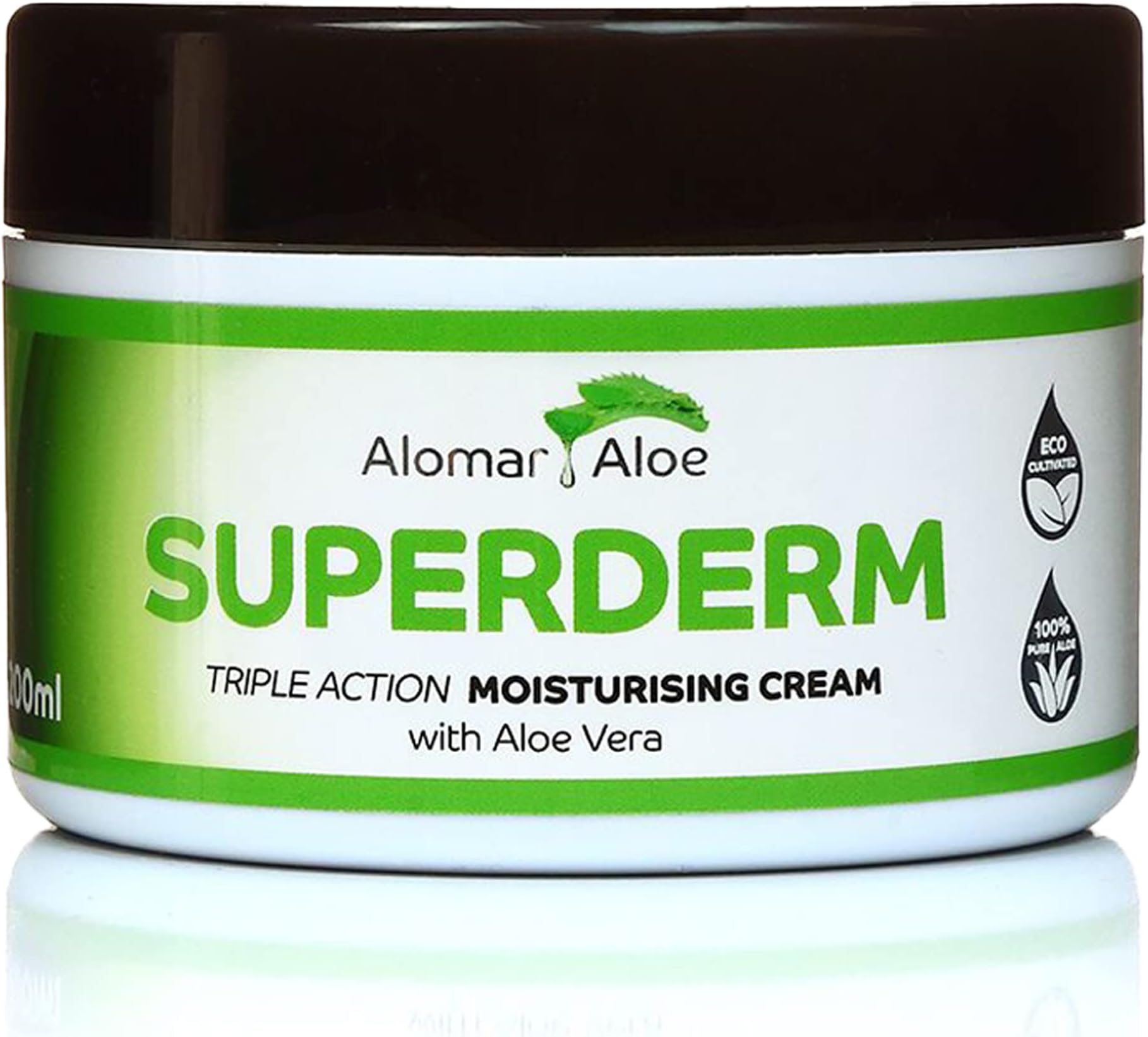 Ultimate Skin Care: Superderm Organic Aloe Vera Moisturising Face & Body Lotion, Eczema Relief Cream for Men & Women - Hydrating Moisturiser for Mens and Womens Face.