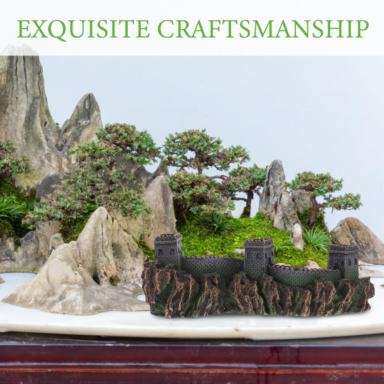 BESTonZON Ponte della Cina Modello Statua Ponte Cinese in Miniatura Scultura per Decorazione Acquario Decorazione Casa Unica Ricordo Culturale per Ornamenti Paesaggio