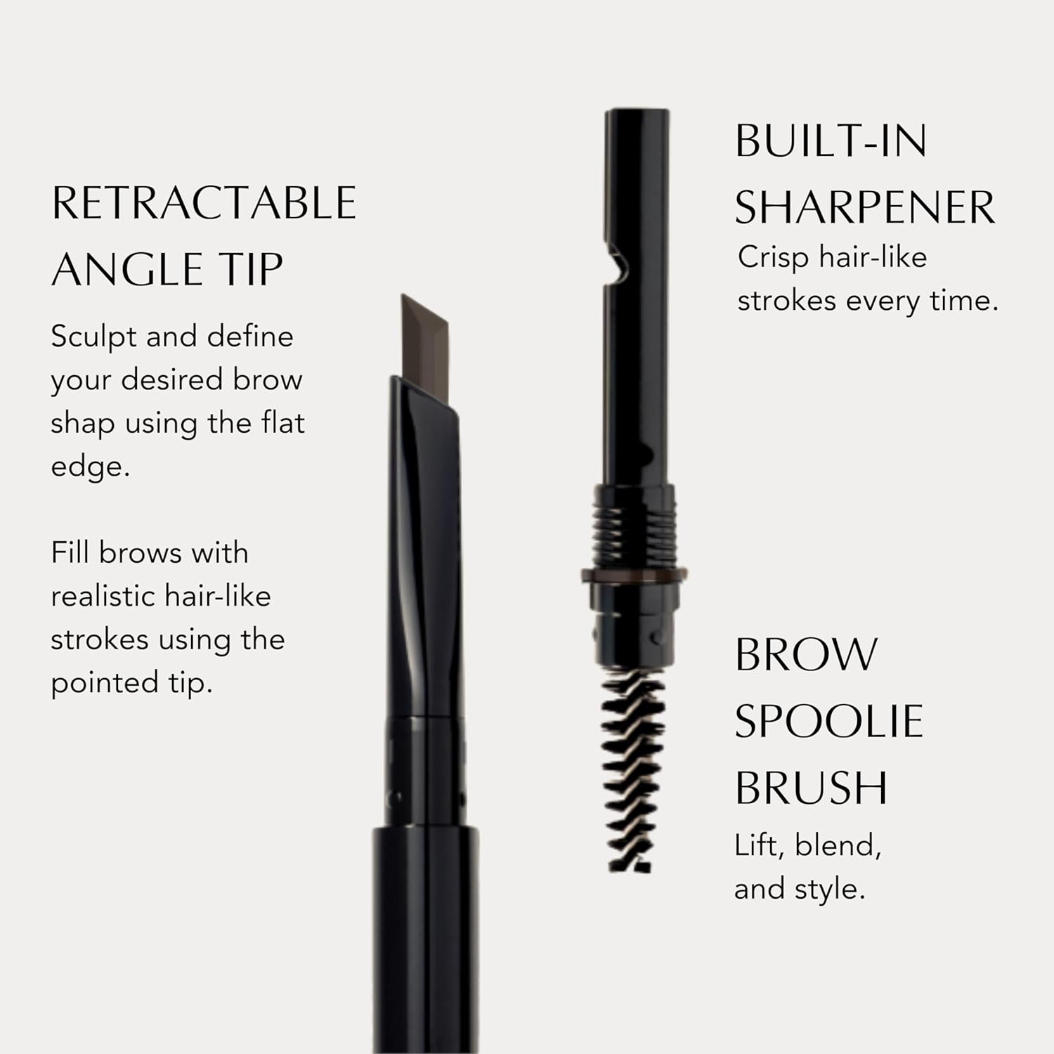 Xtreme Lashes Arch Defining Brow 4 Piece Kit, Dark Brown, Angled Tip Eyebrow Pencil, Eye Makeup Remover & Facial Cleanser Liquid Pump 0.5 Fl Oz, Cosmetic Sponges, Compact Mirror