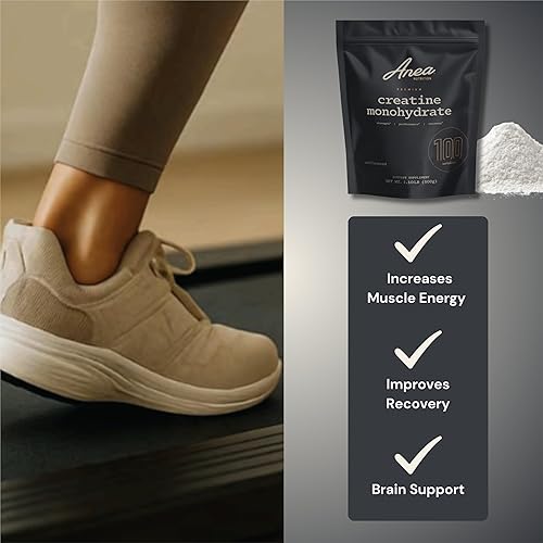 Miniatura 6 de Monohidrato de creatina de Anea - Sin sabor  0.18 oz Creapure por porción  Apoya la energía muscular, fuerza y recuperación  Puro y sin relleno