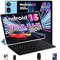 DMOAO Tablet 10 Pollici Android 15 con 30 GB RAM + 2TB ROM Espansione