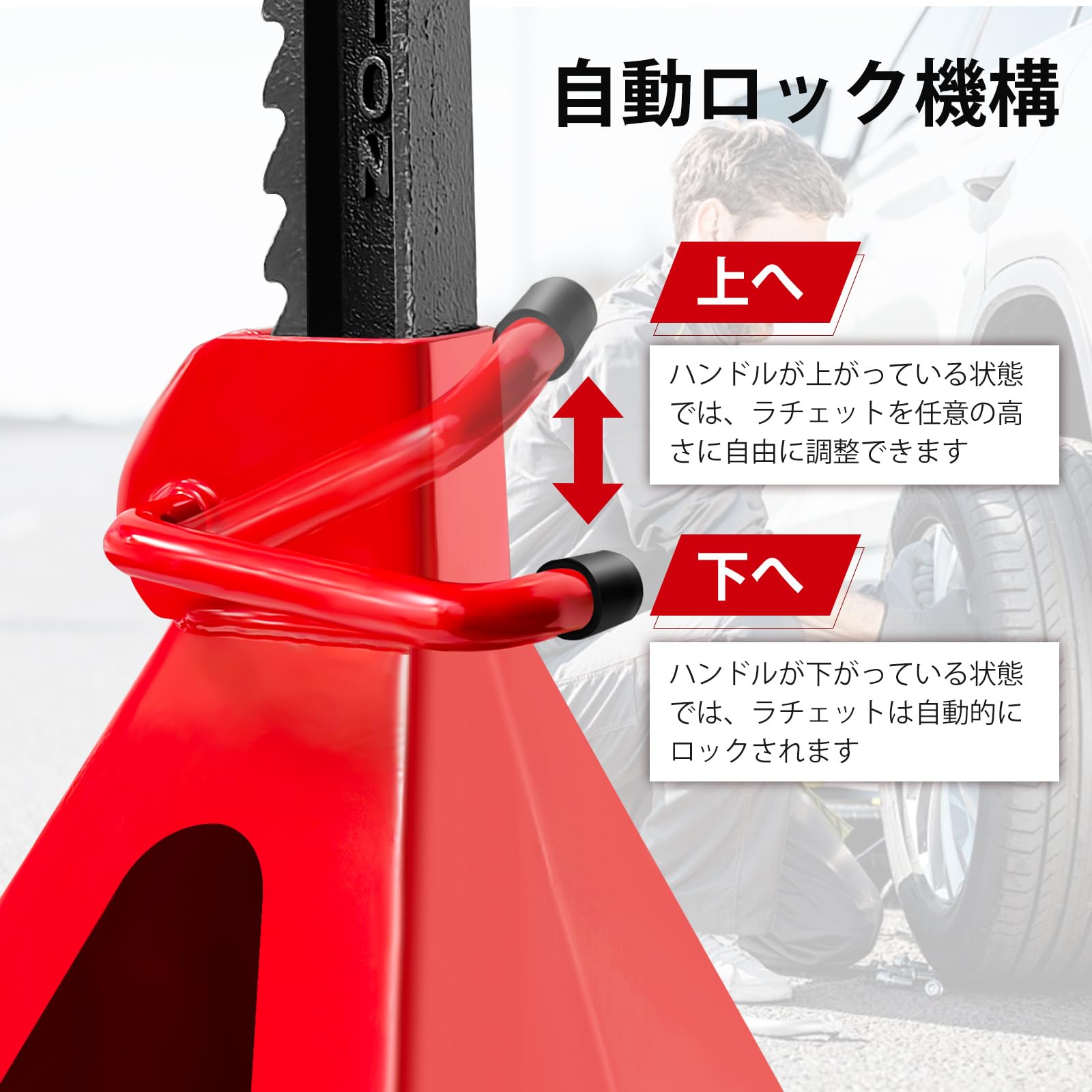 Amazon.co.jp: DayPlus ジャッキスタンド3t 2個セット 9段階の高さ調整 