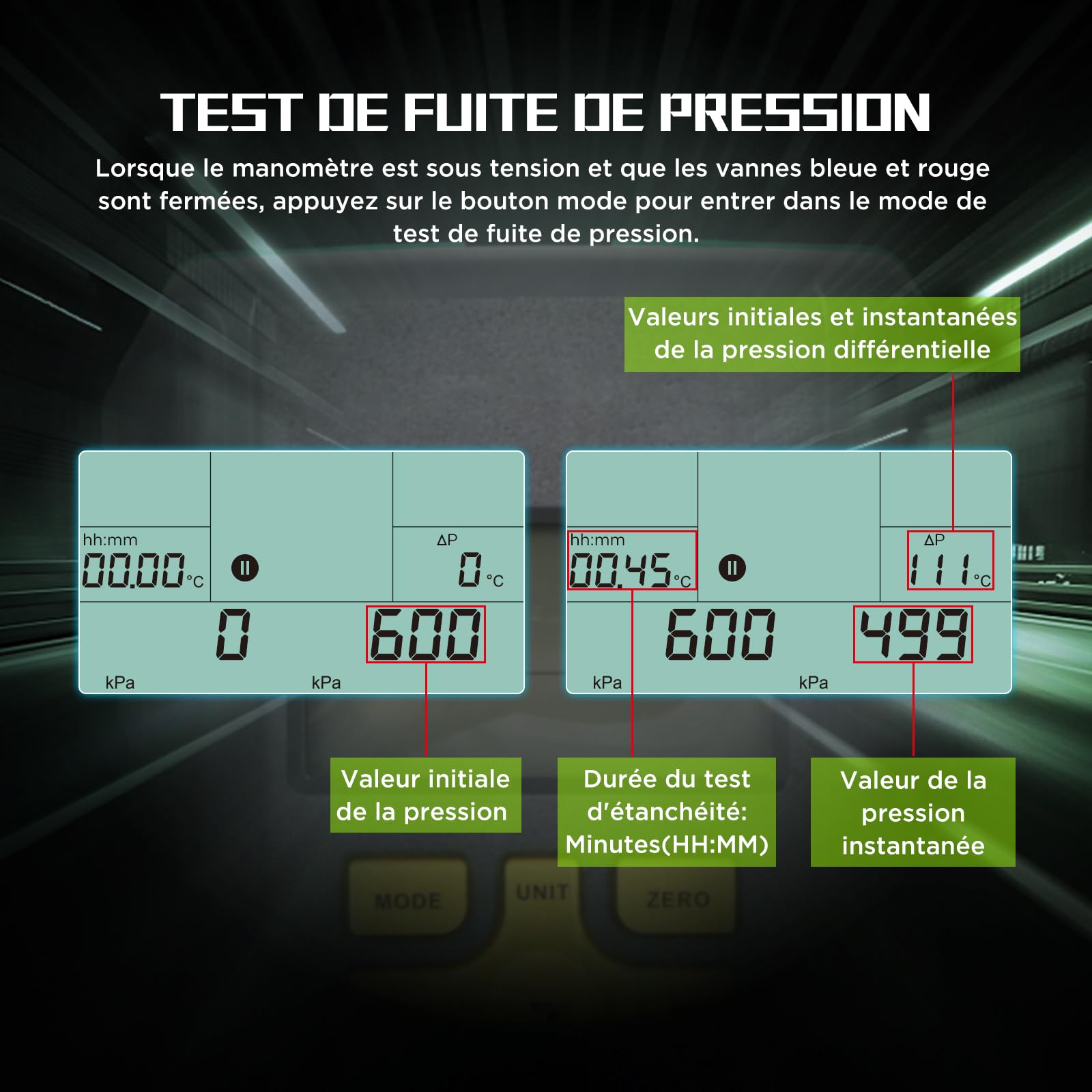 KAISAL Kit de Recharge de Réfrigérant de Climatisation | Base de données de 93 fluides frigorigènes R32 R22 R1234yf R134a R410a Test d'étanchéité sous pression Test de vide