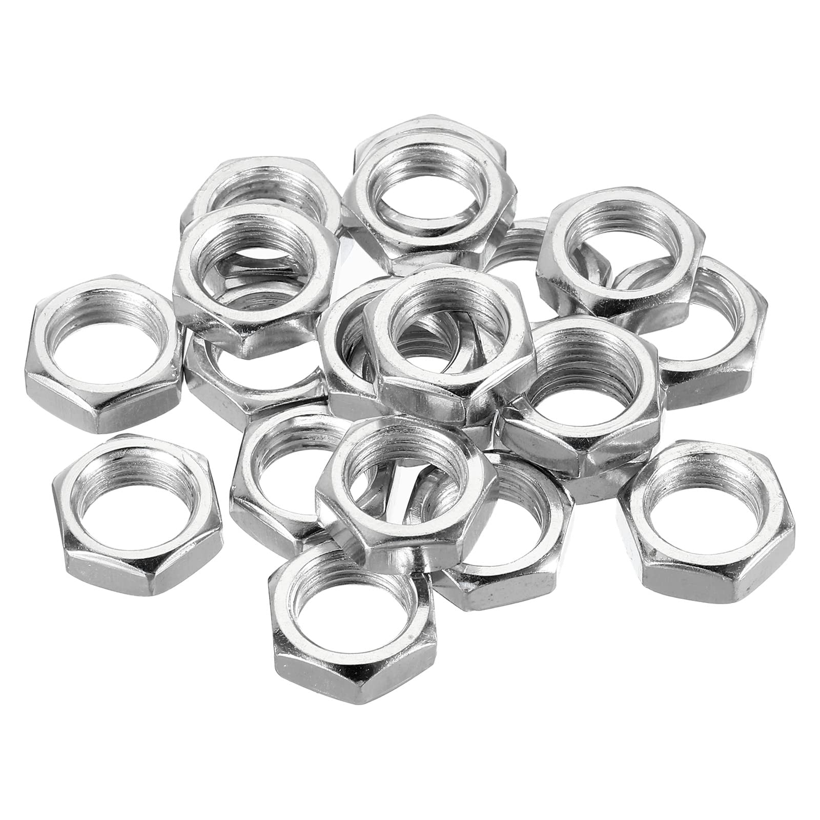 PATIKIL M14 x 1.5 Steel Hex Nuts, 20 Pack Metric Thread Zinc Plated Finished Hardware Nuts Screw Bolt Fasteners 7mm Height