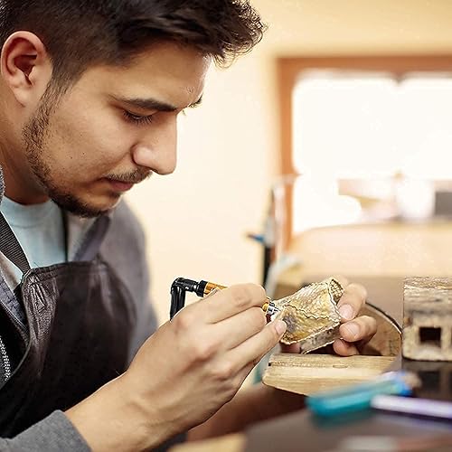 Miniatura 8 de TUNTROL Herramienta giratoria de eje flexible de 780 W con portabrocas de 14 pulgadas y pedal de velocidad continua, molinillo colgante eléctrico,