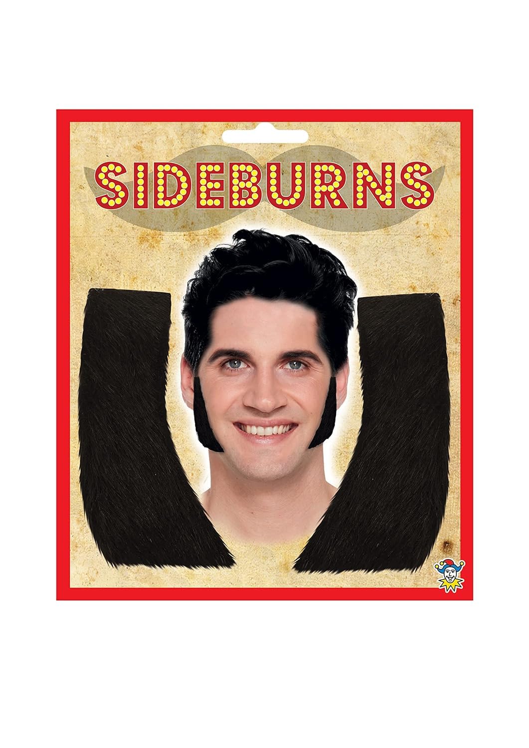 Self-Adhesive Black Sideburns