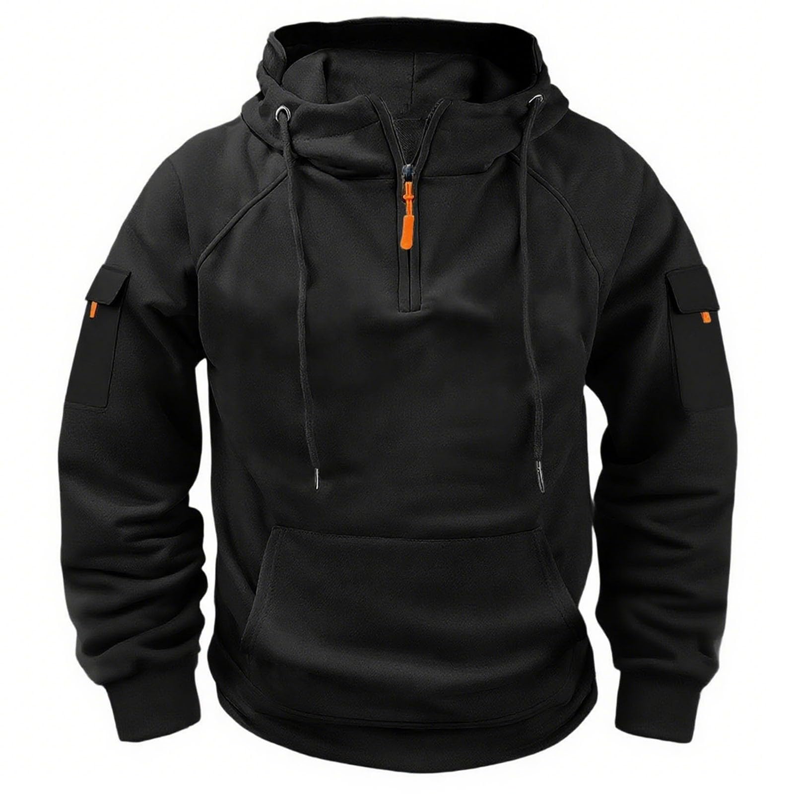 Generisch Hoodie Herren - Pullover Langarm Sweatjacke Kapuzenjacke Herren Männer Kapuzenpullover Sweatshirt Warm mit Taschen Hoody Herren mit Kapuze