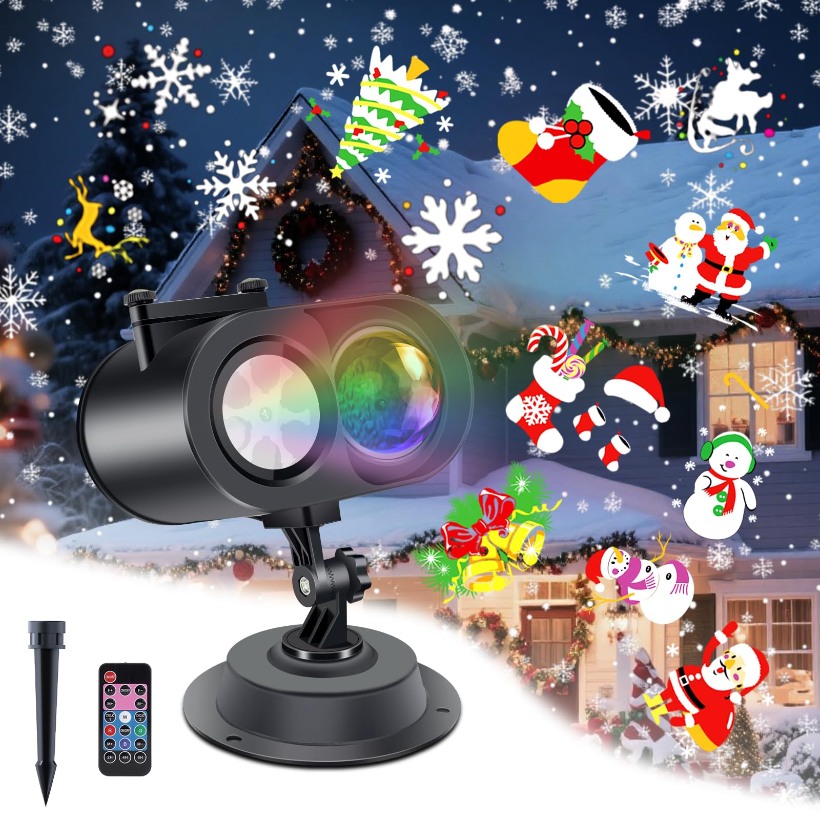 Projector Light with Water Wave, Colors Water Wave Ocean Effect Night Light, Water Light Projector Ocean Wave Light Outdoor Water Effect Night Projector