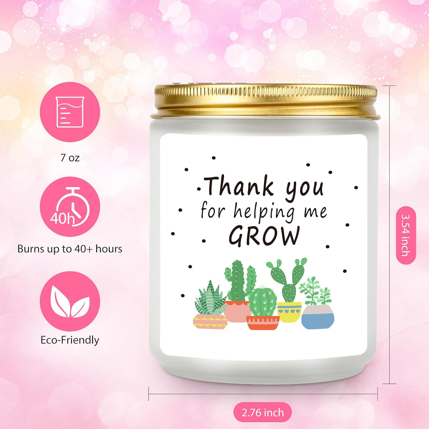 Teacher Appreciation Gifts - Thank You Candle - 7 oz image 2