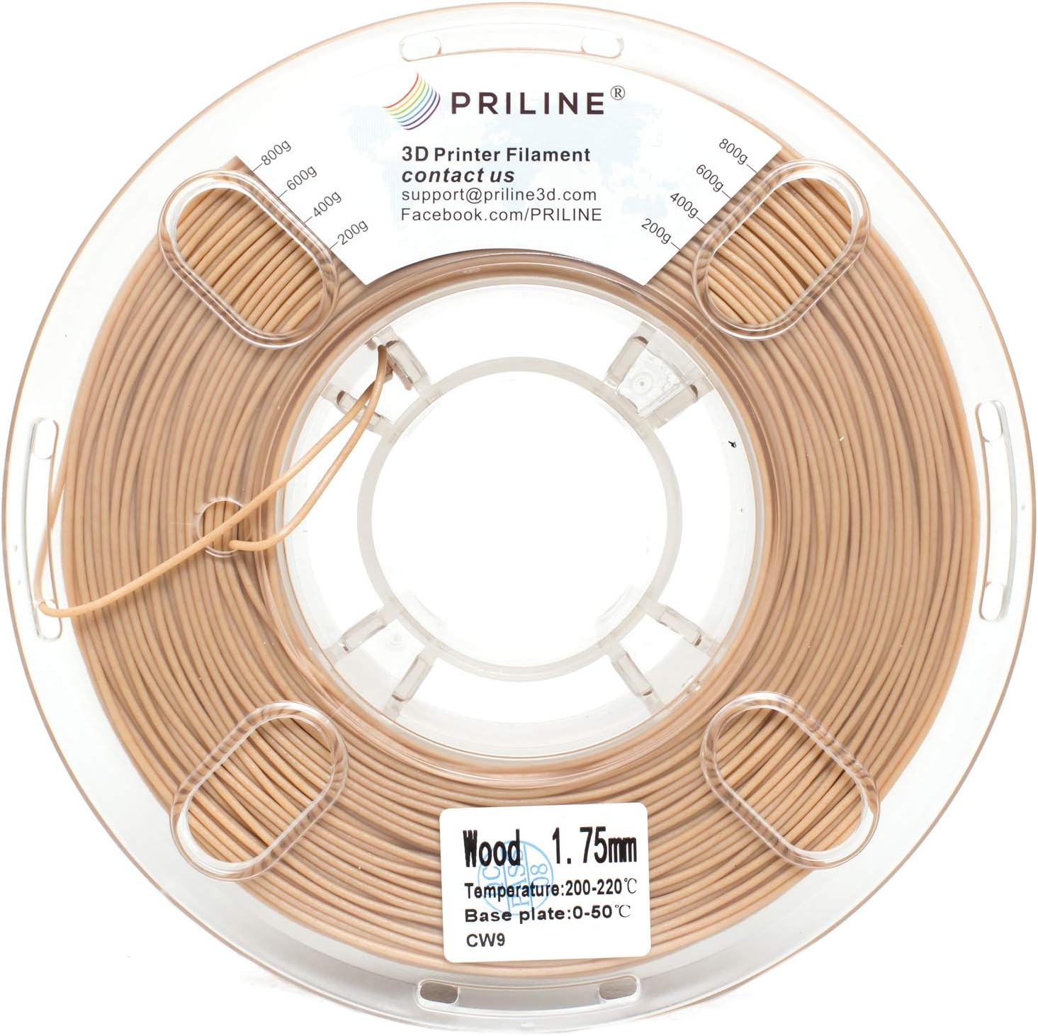 1kg Wood PLA Filament 1.75 3D Printer Filament(The Layer Should be Thicker Than 0.2mm and The Nozzle Should be Bigger Than 0.4mm)