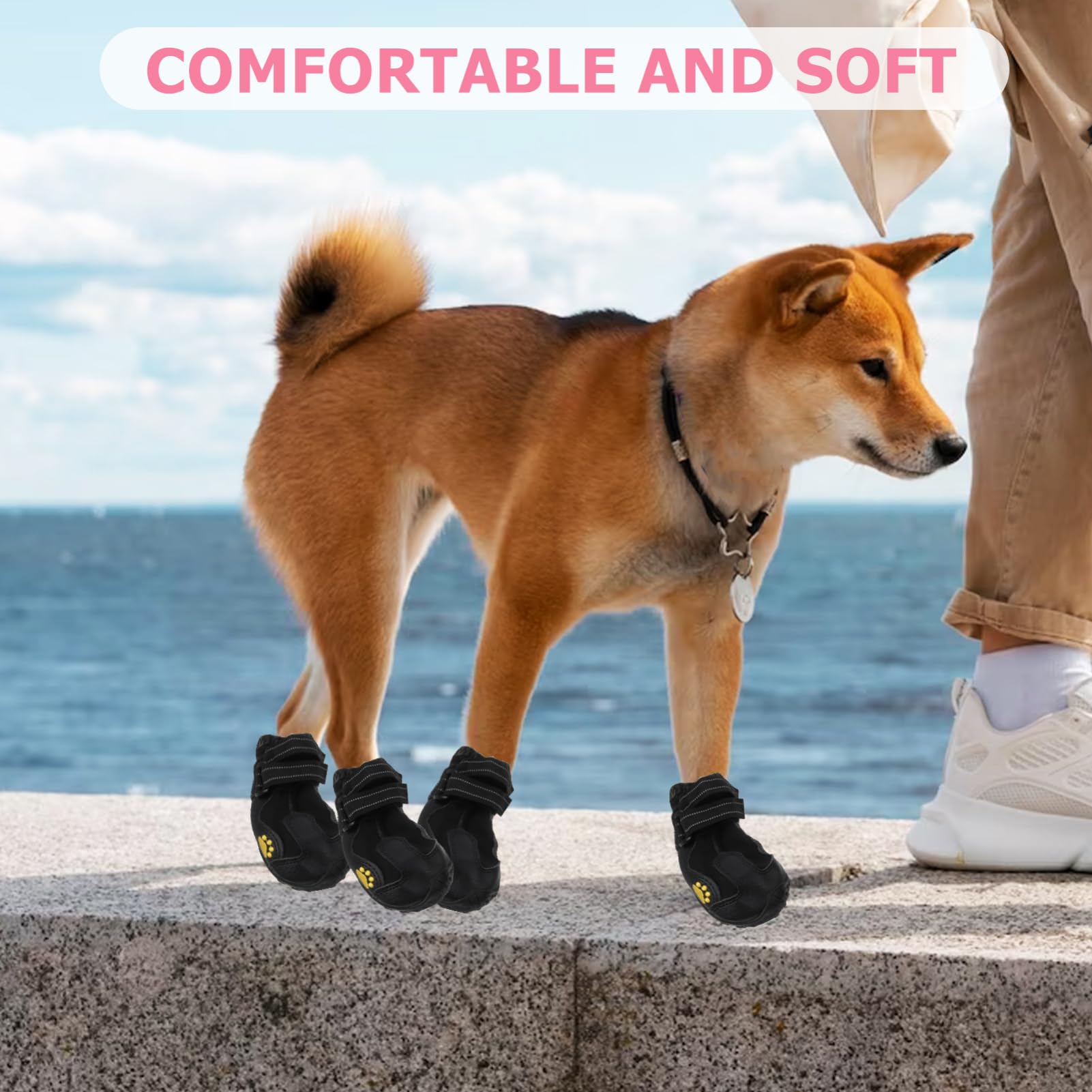 Mipcase 4 Piezas Perro Mascota Zapatos De Invierno Zapatos para Mascotas para El Verano Zapatos para Perros Botas para Perros Zapatos De Perro De Invierno Pata De Perro Cachorro