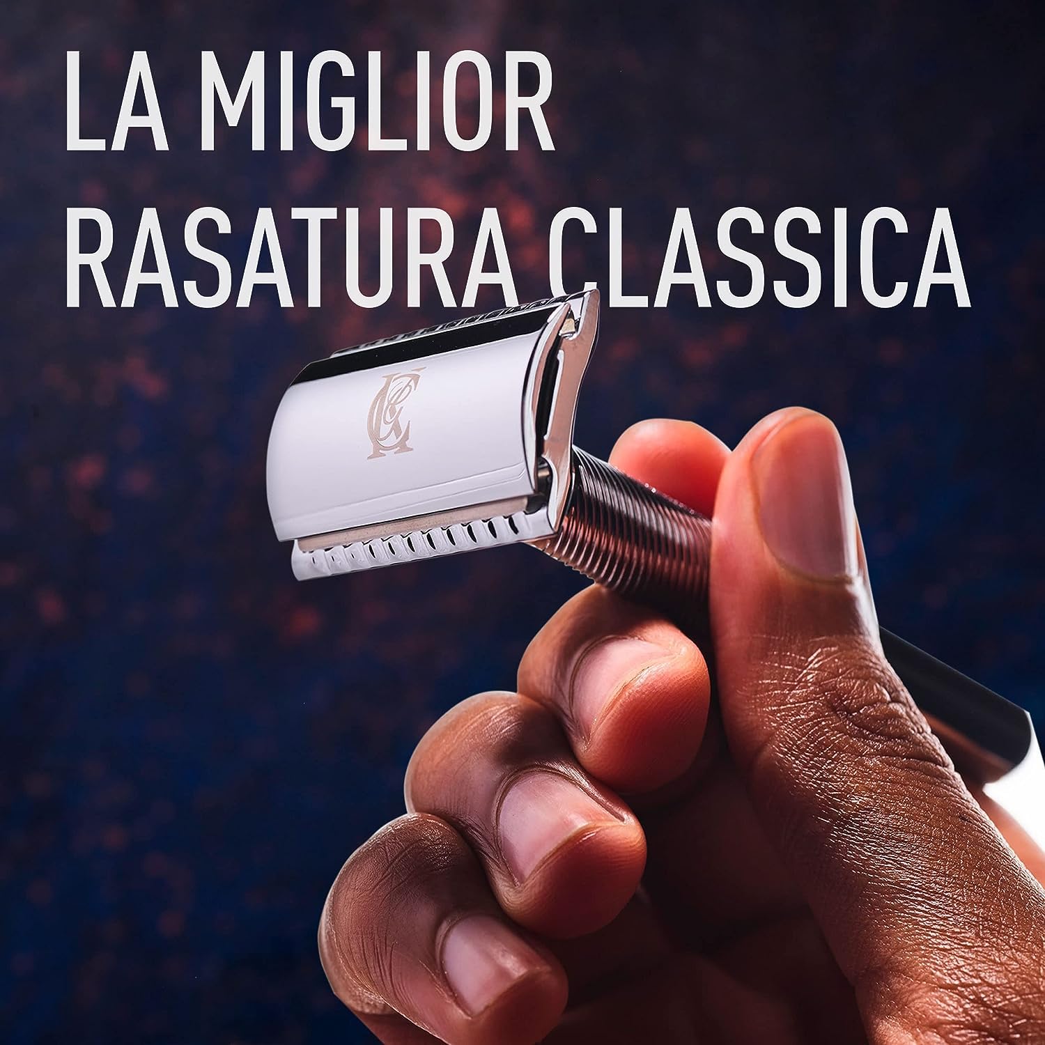 King C. Gillette Idea Regalo Uomo con Rasoio di Sicurezza, 5 Lamette di Ricambio, Gel e Detergente Viso Barba, Confezione Regalo Set Barba Uomo Professionale