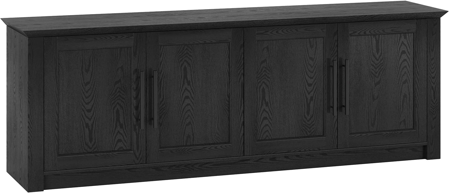 Rectangular TV Stand for TV's up to 78" in Black Grain, for Home, Living Room, Bedroom, Entertainment Room, Office